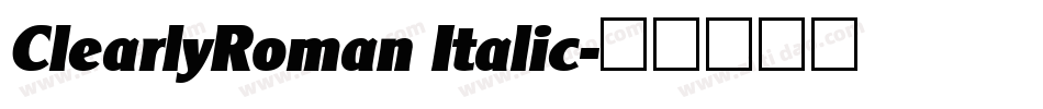 ClearlyRoman Italic字体转换
